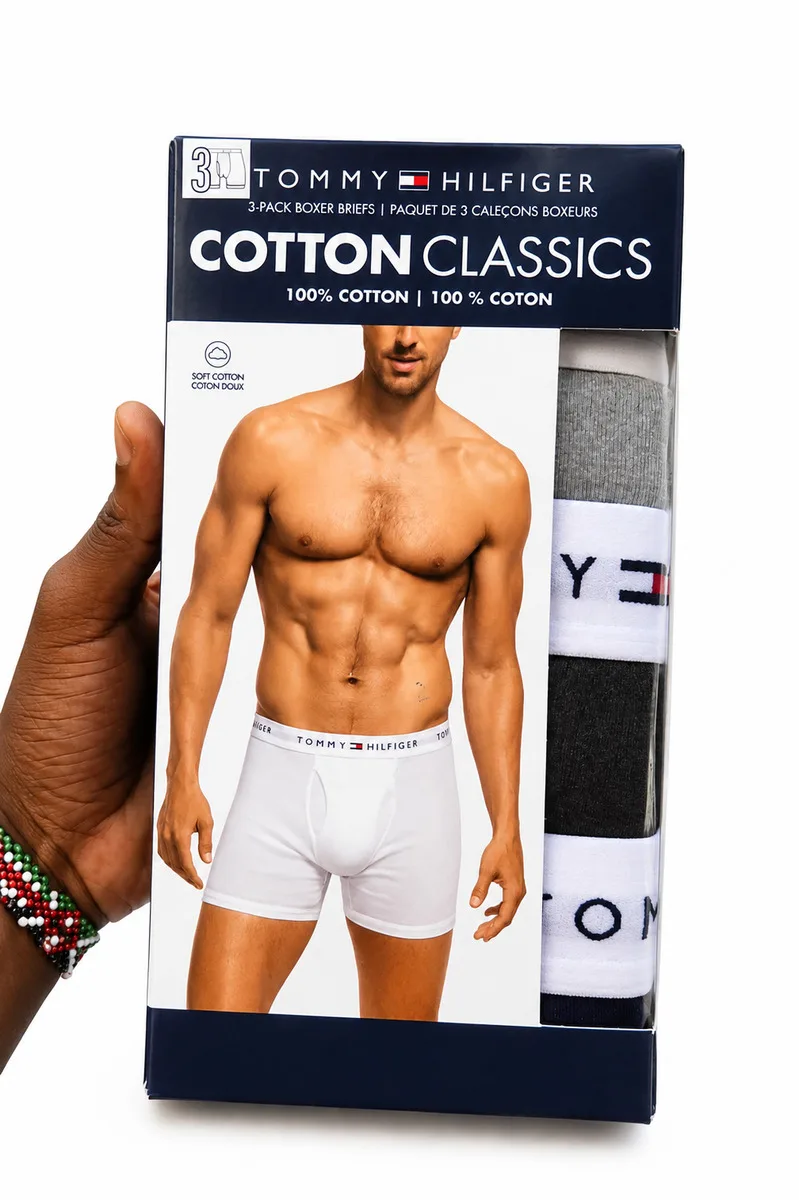 Tommy Hilfiger Cotton Boxer Briefs 3-Pack — Navy